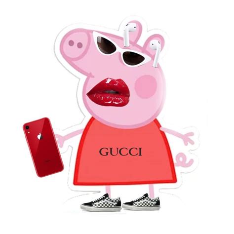 peppa pig gucci pink|Peppa Pig richard rabbit.